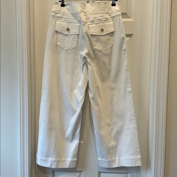 SPANX stretched twill crop wideleg White Pants - Picture 6 of 8